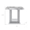 Homeroots 24" White and Silver Faux Marble and Wood Pedestal End Table 560102 - alternate 4