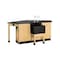 Diversified Spaces Workstation, Oak, Wood Frame, 96 in W, Red 2936K - alternate 1