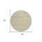 Homeroots 8' Round Light Green Round Damask Washable Non Skid Indoor Outdoor Area Rug 563858 - alternate 5