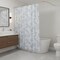 Homeroots 72" White Gray And Blue Floral Shower Curtain 720617 - alternate 2