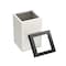 Gatco Modern Square 3 Gal. Wastebasket, Matte Pearl/Black Lid 1935MX - alternate 2