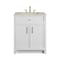 James Martin Vanities Bellshire 30" Single Vanity, Bright White w/ 3 CM Siberian Silestone Top 660-V30-BW-3SFR - alternate 1