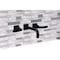 Kingston Brass Double-Handle Wall Mount Bathroom Faucet, Matte Black KS6120KL - alternate 4