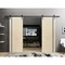 Sartodoors Sliding Double Barn Doors with Hardware, Planum 0016 Natural Veneer and Aluminum Strips, 13FT Rail PLANUM0016DB-SHP-64 - alternate 1