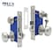 Ecs Hardware Durable Mortise Lockset Gate Lock with Knob US26D Silver SC1 Keyway, Double Sided, Left Handed ECSH-MLD02-SS-SC1-RH - alternate 2