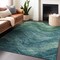 Homeroots 3' X 5' Teal Blue And Green Abstract Washable Indoor Outdoor Area Rug 618178 - alternate 6