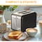 Simple Deluxe Toaster 2-slice, Defrost, Bagel, Cancel setting with LED Red lighting, 1-6 level Browning120V, 60Hz HKTOST2BLKV2 - alternate 2