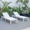 Leisuremod Marlin Patio Chaise Lounge Chair with White Aluminum Frame, White, 2PK MLW-77W2 - alternate 8