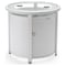Leisuremod Walbrooke White Patio Round Tank Holder, White WH24W - alternate 1