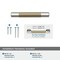 Amerock Esquire 3 in & 3-3/4 in 76mm &96 mm Center-to-Center Polished Nickel/Golden Champagne Cabinet Pull BP36557PNBBZ - alternate 3