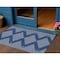 Homeroots 3' X 5' Navy Blue And Ivory Geometric Washable Indoor Outdoor Area Rug 598598 - alternate 1