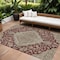 Homeroots 8' X 10' Red Beige And Brown Oriental Washable Indoor Outdoor Area Rug 605250 - alternate 1