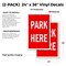 Signmission Park Here, Vinyl Decals Only 24 Inch x 36 Inch, Vinyl Decal, 2PK DSB-2436-2PACK-Park Here - alternate 2