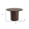 Homeroots 46" Brown Wood Pedestal Base Round Top Dining Table 720948 - alternate 3