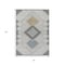 Homeroots 5' X 8' Gray Gold And Charcoal Geometric Washable Indoor Outdoor Area Rug 631916 - alternate 2