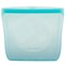 Progress Int STORAGE BAG 3 Cup Capacity Zipper Closure Turquoise Silicone Reusable PKS-21T - alternate 1