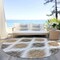 Homeroots 8' Chocolate And Ivory Round Ikat Washable Indoor Outdoor Area Rug 589088 - alternate 4