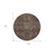 Homeroots 8' Brown Tan And Charcoal Round Damask Washable Indoor Outdoor Area Rug 603313 - alternate 4