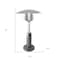 Homeroots 11000 BTU Silver Steel Propane Cylindrical Pole Tabletop Patio Heater 480580 - alternate 3