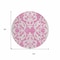 Homeroots 8' Blush And Ivory Round Damask Washable Indoor Outdoor Area Rug 614415 - alternate 3