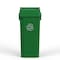 Regal Altair 23 Gallon Square Green Plastic Recycling Container with Drop Shot Swing Lid, Space-Saving Design ZR-TC-100-GN-23-SW-KIT - alternate 4