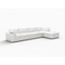 Homeroots 160" White Linen Blend Modular Sofa With Ottoman And Storage 714554 - alternate 2