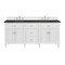 James Martin Vanities Lorelai 72" Double Vanity, Bright White, w/ 3 CM Phantome Eclos Top 424-V72-BW-3PHT - alternate 1
