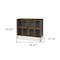 Homeroots 37in Antiqued Brass and Brown Metal and Solid Wood Accent Cabinet With Two Doors 611063 - alternate 2