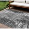 Homeroots 10' X 14' Gray Charcoal And Silver Abstract Washable Indoor Outdoor Area Rug 582925 - alternate 1