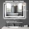 Simple Deluxe LED Bathroom Mirror with Lights, 24'x 36' LED Vanity Mirrorwith Frontlit and Backlit, Anti-Fog, Dim 3A88MIROZJLED2436NWHT - alternate 3