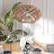 Bali & Pari Enola Handwoven Jute Pendant Lampshade - Boho Chic Ceiling Light Cover with Twisted Spiral Design 261-14234-ZORO - alternate 2