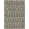 Homeroots 10' X 14' Taupe and Beige Damask Washable Non Skid Indoor Outdoor Area Rug 563897 - alternate 3