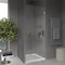 Fab Glass And Mirror Frameless Hinged Shower Door, 3/8in SGCC Tempered Glass with Smart Guard Coating, Includes Handl SHRO28X72BN - alternate 5