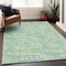 Homeroots 8' X 10' Mint Green Blue And Beige Abstract Washable Indoor Outdoor Area Rug 602572 - alternate 4