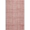 Jonathan Y Orton Distressed Ticking Stripe Non-Slip Machine-Washable Rose Clay/Cream 3 ft. x 5 ft. Area Rug WSH519E-3 - alternate 1