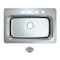 Kingston Brass 33-Inch Stainless Steel Self-Rimming Single Bowl Drop-In Kitchen Sink, 4-Hole with Strainer KGKTS3322901 - alternate 1