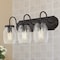 Jonathan Y Gaines 19.3" 3-Light Farmhouse Industrial Iron Mason Jar LED Vanity, Oil Rubbed Bronze/Clear JYL7801A - alternate 2