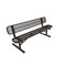 Mytcoat 6ft Outdoor Bench with Back, Portable, Brown, Expanded Metal, Textured Coating 804178 - alternate 1