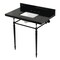 Kingston Brass 36" Black Granite Console Sink with Brass Legs, 8-Inch, 3-Hole, Black Granite/Matte Black KVPK3622K8SQ0 - alternate 1