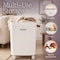 Lavish Home Plastic Laundry Basket with Wheels, White, 65L 83-LB-M - alternate 3