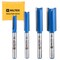 Hiltex Double-Flute Straight Cut Router Bit Set, 4 Pieces, 1/4 Inch Shank, CNC Woodworking Tool 10101H - alternate 1