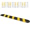 Traffic Kontrol Rubber Speed Bump Kit, 6 Ft Long With End Caps & Bolts, Yellow Black TKSB-6-YB-KIT-B - alternate 1