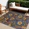Homeroots 4' X 6' Blue Yellow And Green Indoor Outdoor Area Rug 527610 - alternate 4