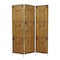 Homeroots 72" Brown Iron Folding Three Panel Screen Room Divider 274642 - alternate 4
