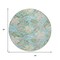 Homeroots 8' Teal Blue Olive Green And Beige Round Botanical Leaves Washable Indoor Outdoor Area Rug 618414 - alternate 3