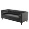 Homeroots Gray Velvet Upholstered Sofa with Bolster Pillows 473452 - alternate 1