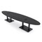 Skutchi Designs Oval Conference Table With Power Unit, 48 in W, 168 in L, Grey HAR-OVL-48X168-DOU.BK-WA7949-EBLK - alternate 1