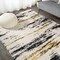 Jonathan Y Nova Modern Bold Strie' Shag Beige/Black/Yellow 5 ft. x 8 ft. Area Rug SHG102A-5 - alternate 1