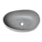 Alfi Brand 23 inch Solid Concrete Wavy Oval Above Mount Vessel Sink ABCO23O - alternate 3