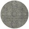 Homeroots 8' Round Brown and Black Round Oriental Washable Non Skid Indoor Outdoor Area Rug 563822 - alternate 3